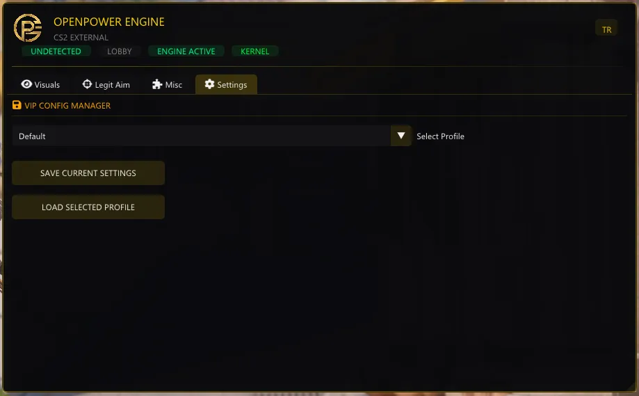 CS2 Cheat Settings Menu - Open Power Engine config profili ve özelleştirme ayarları